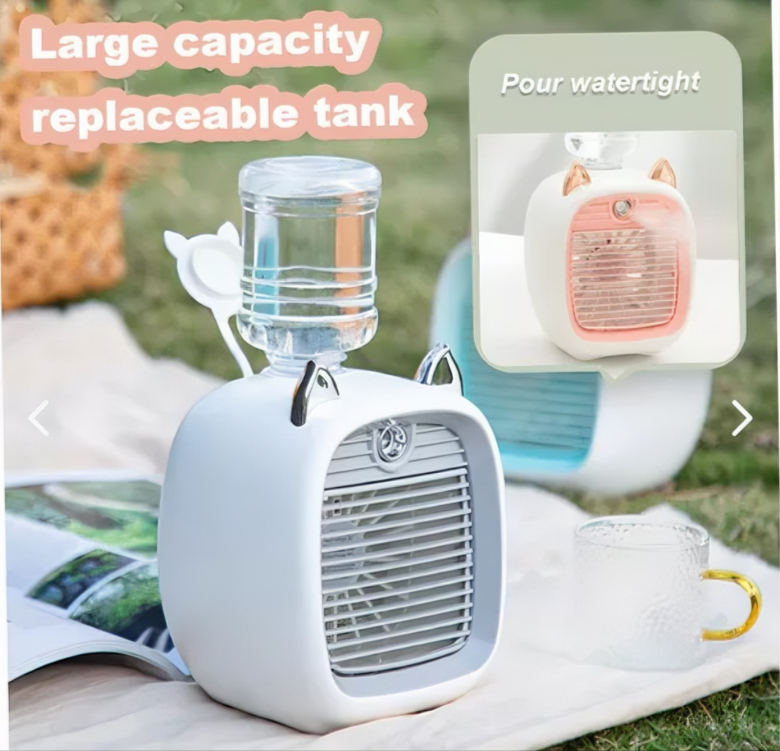 Mini ventilador refrigerador recargable