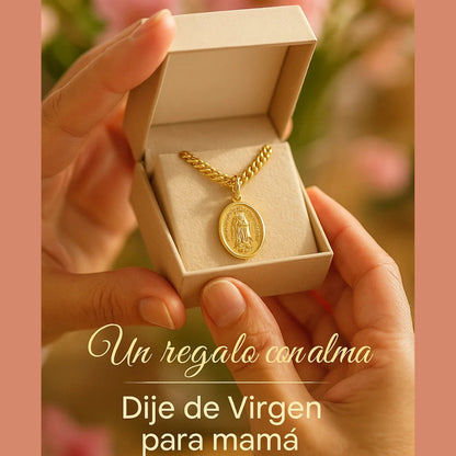 💖 CADENA CON DIJE DE LA VIRGEN DE GUADALUPE CON BAÑO DE ORO DE  18 KILATES – FE QUE BRILLA PARA MAMÁ" 👑