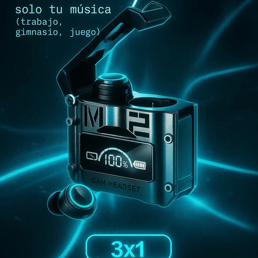 ⚡ Pack 3x1 de Poder: Patillera GM566 + Audífonos M25 + Smartwatch T900 Ultra