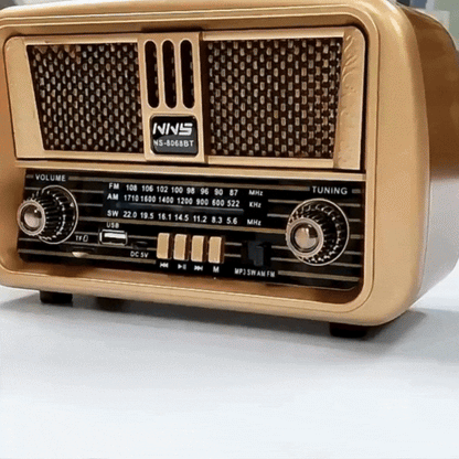 👩🧔"NUEVO - Radio Vintage Recargable – El regalo perfecto para papá o para revivir tu infancia"🎶