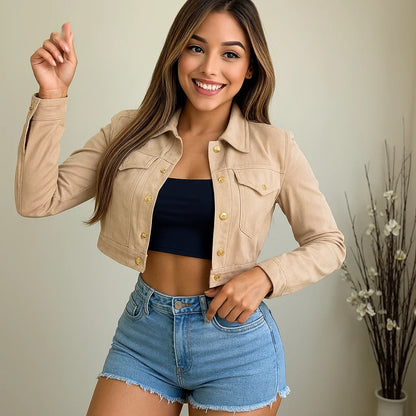 🔥"Nueva Chaqueta Corta Premium – Estilo, comodidad y color en una sola prenda para tu ser más querido"👑
